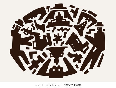 jazz band - abstract vector illustration