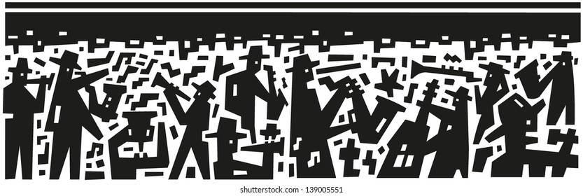 jazz band - abstract vector illustration