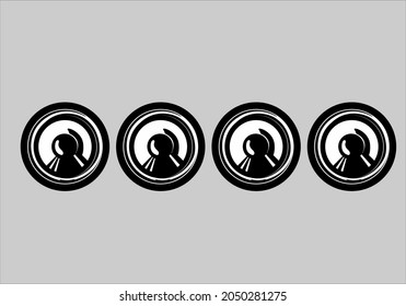 
Jazz band icon. Group of black musical instruments isolated on a white background. Vector illustration for concert festival party