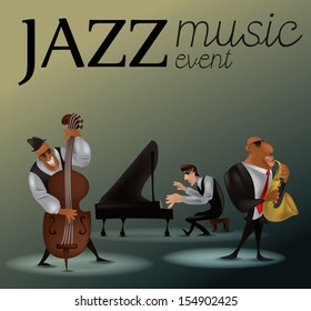 Jazz Band Music Event (Vector Art)