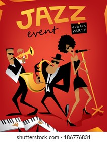 Jazz band, music event (vector Art)