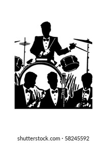 Jazz Band - Retro Clip Art