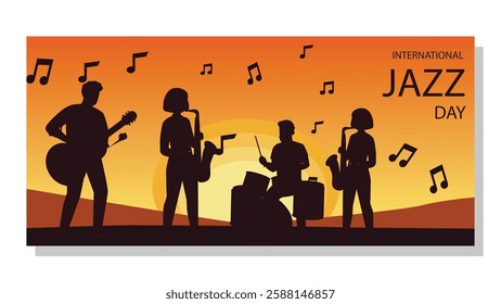 A Jazz Band Silhouette Artwork