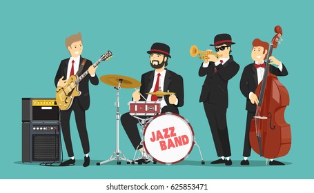 Jazz band. Vector illustration.