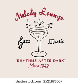 Jazz Bar Champagne Vector Graphic