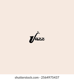 Jazz concert logo icon flat vector design.