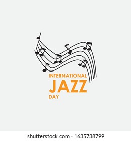Jazz day celebration vector concept template design illustration