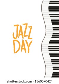 jazz day label isolated icon
