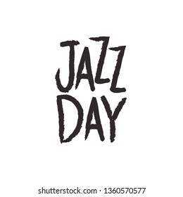 jazz day label isolated icon