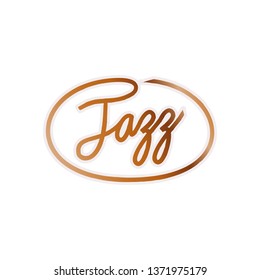 jazz day label isolated icon