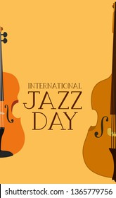 jazz day poster with fiddles