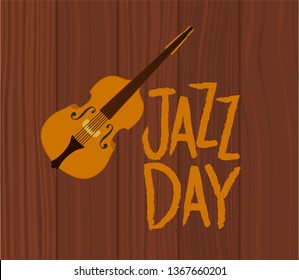 jazz day poster with fiddles