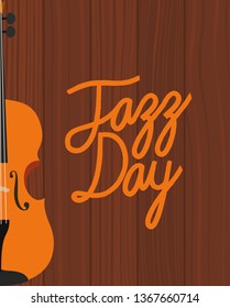 jazz day poster with fiddles
