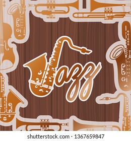 jazz day poster with saxophone