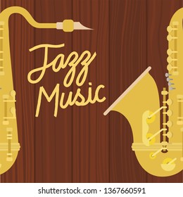 jazz day poster with saxophone