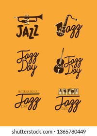 jazz day poster set of templates