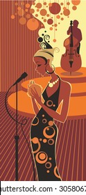 Jazz diva. Vector