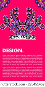 jazz festival abstract illustration for poster template