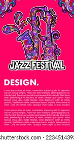 jazz festival background template, jazz festival abstract illustration