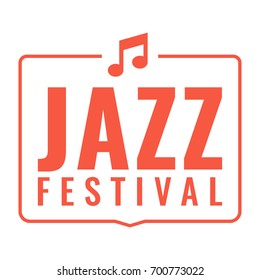 Jazz festival. Badge, stamp, mark, icon. Flat vector illustration on white background.
