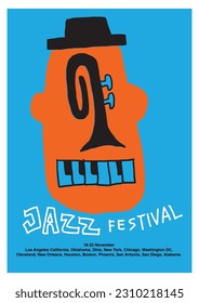 Plantilla de volante de afiches del Festival de Jazz