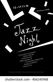 Jazz festival - live music. Abstract poster
