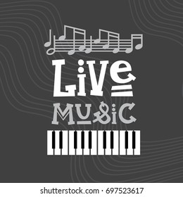 Jazz Festival Live Music Concert Poster Advertisement Retro Banner Vector Illustration