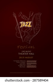 jazz festival - live music, poster