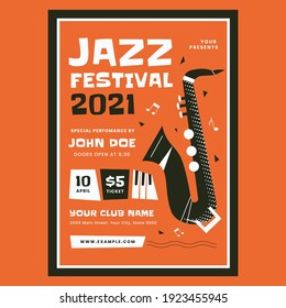 Jazz Festival Music Flyer Poster