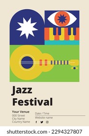Jazz Festival poster creative design  