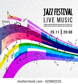 Jazz festival poster template. Jazz music. Saxophone. International Jazz Day. Vector design element.