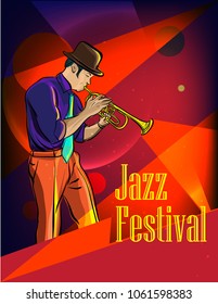 jazz festival vector illustration