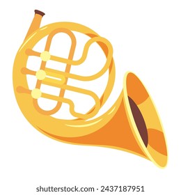 jazz french horn instrument illustration vector