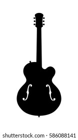 Jazz Guitar Silhouette