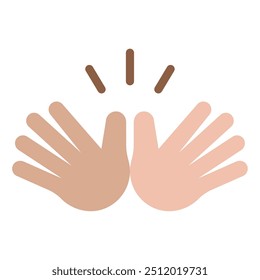 Jazz hands icon for web, app, infographic, etc
