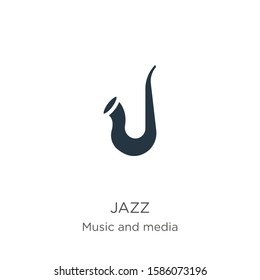 Jazz icon vector. Trendy flat jazz icon from music collection isolated on white background. Vector illustration can be used for web and mobile graphic design, logo, eps10