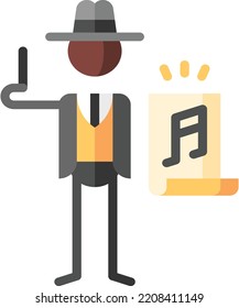 Jazz isolated design element stock illustration. Vector on a white background