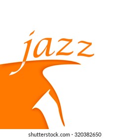 Jazz Logo Design. Saxophone Shape. May be Used for Site or Cover Disc