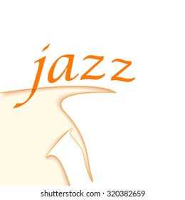 Jazz Logo Design. Saxophone Shape. May be Used for Site or Cover Disc