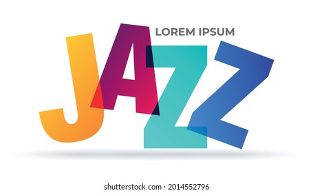 Jazz logo for music festival. Modern black and white template. International jazz day.