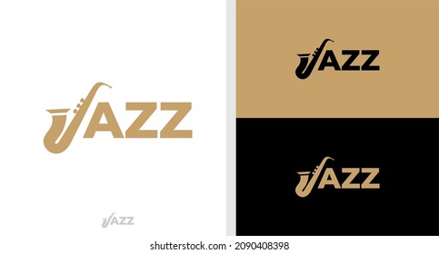 JAZZ LOGO WORDMARK SAXOPHONE EDITABLE