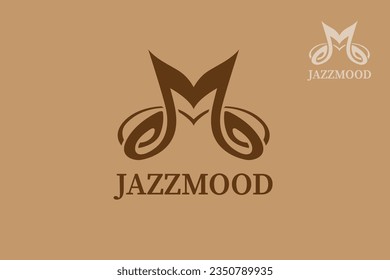 Jazz Mood Vector Logo Template. Creative and playful logo for Jazz Club or Jazz music festival. 