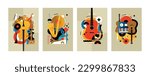 Jazz music. Concert instruments, posters with piano, saxophone and guitar, abstract orchestra graphic covers. Geometric background, prints and invitation. Vector cartoon flat illustration