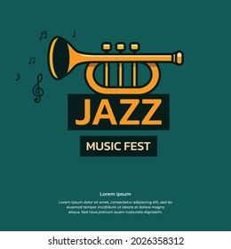 Jazz music fest vector design illustration for banner