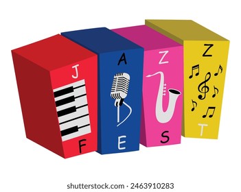 Jazz music festival banner poster illustration vector