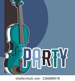 Jazz music festival, poster background template. Keyboard with music notes. Flyer Vector design