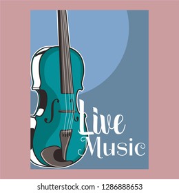 Jazz music festival, poster background template. Keyboard with music notes. Flyer Vector design