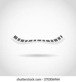 Jazz music festival, poster background template. Music piano keyboard. 