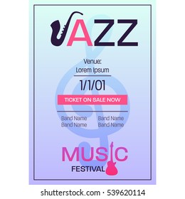 Jazz music festival poster template