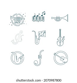 Jazz Music icon vector illustration design template